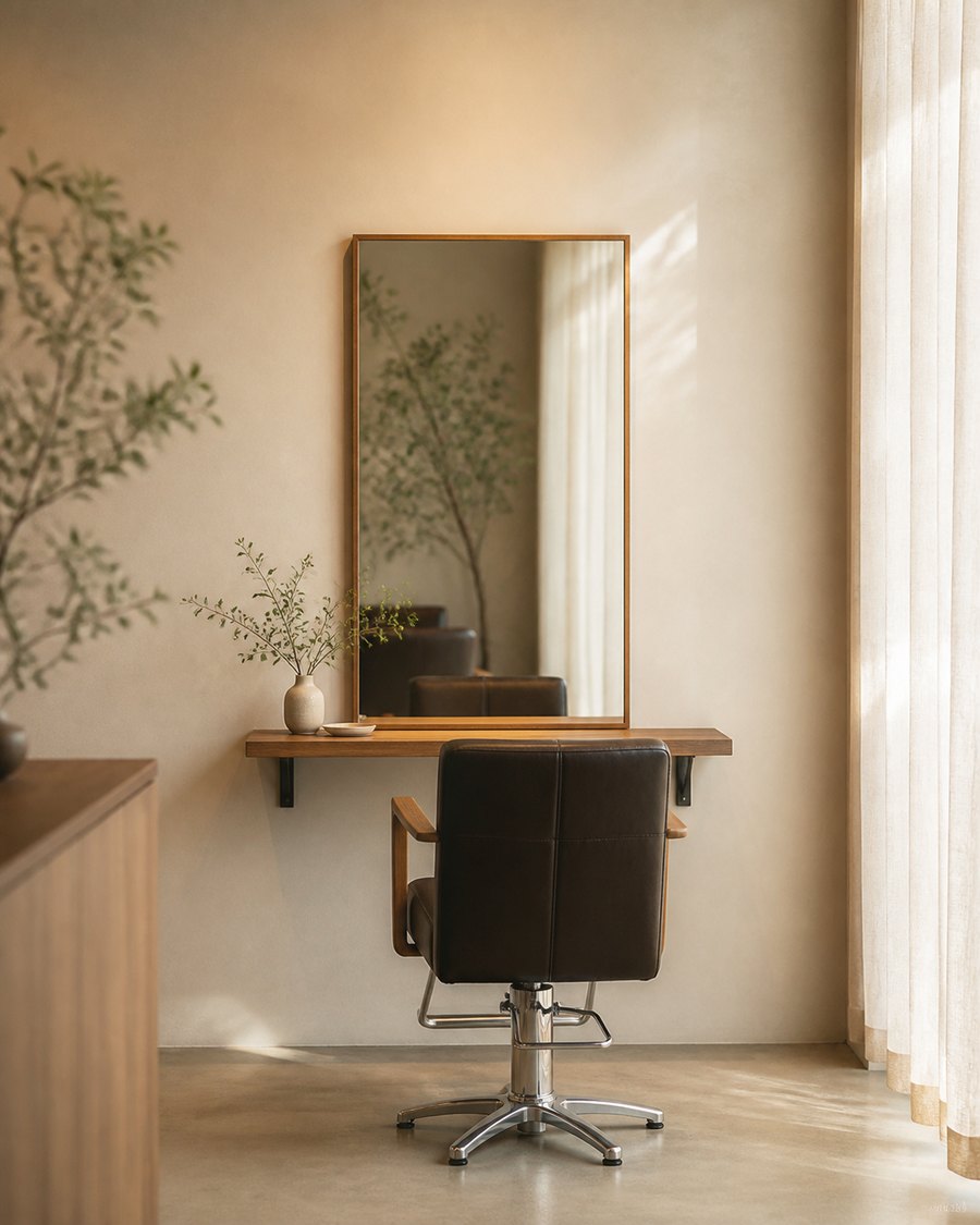 MOJO Hair Design の落ち着いた店内
